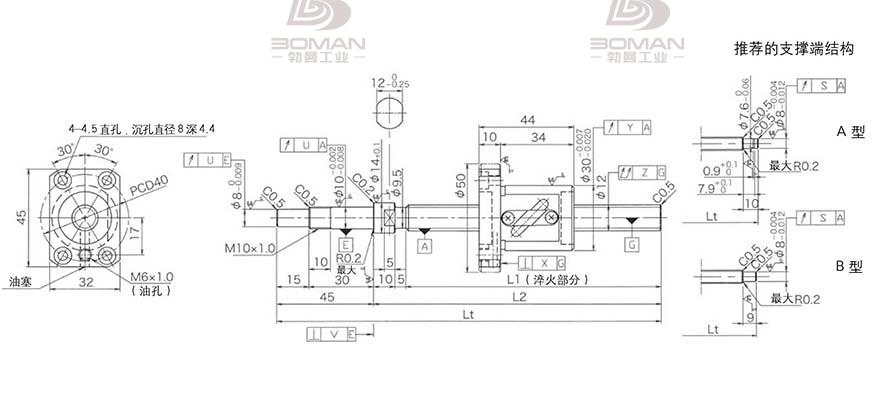 KURODA GP1205DS-BALR-0450B-C3F 黑田精工丝杆如何