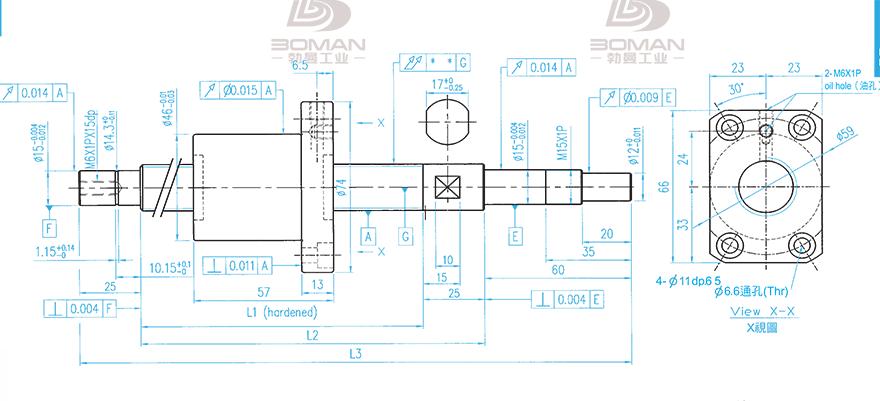 TBI XSVR02010B1DGC5-899-P1 tbi丝杆轴承座尺寸